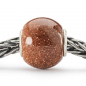 Preview: Trollbeads - Runder brauner Goldstein