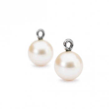 Trollbeads - White Pearl Round Drops