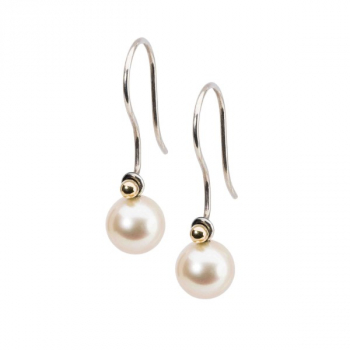 Preview: Trollbeads - White Pearl Round Drops