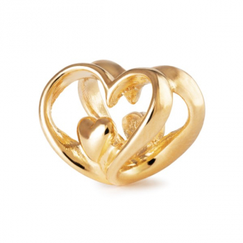 Trollbeads - Heart to Heart, Gold Plated