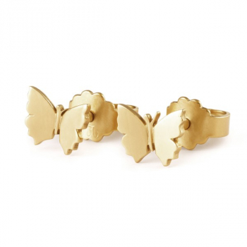 Trollbeads - Flutter Tiny Studs, Gold Plated