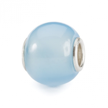 Trollbeads - Fall 2023 - Round Light Blue Agate