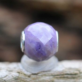 Trollbeads - Runde Purple Jade, facettiert