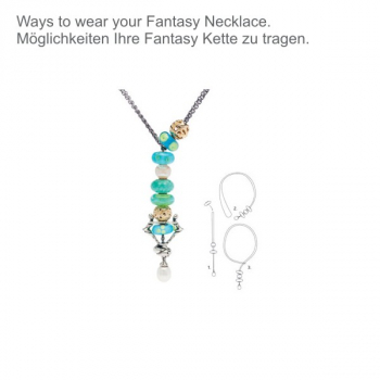 Preview: Trollbeads - Fantasy Halskette mit Rosenquarz