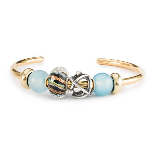 Trollbeads - Round Light Blue Agate