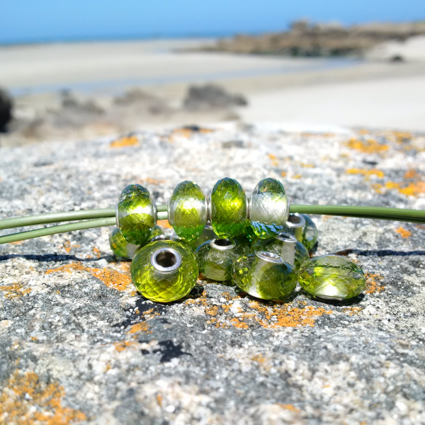 Katzenmaiers - Faceted Glass - Green Rutile