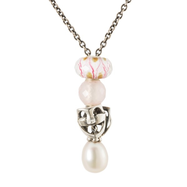 Trollbeads - Runder Rosenquarz, Facettiert