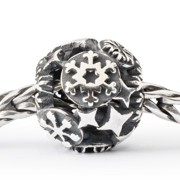Trollbeads -  Perle Baisers Enneigés, Argent