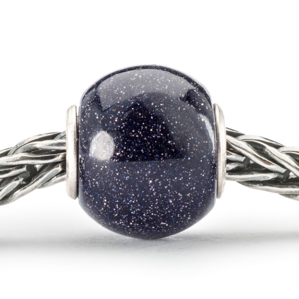 Trollbeads - Round Blue Goldstone