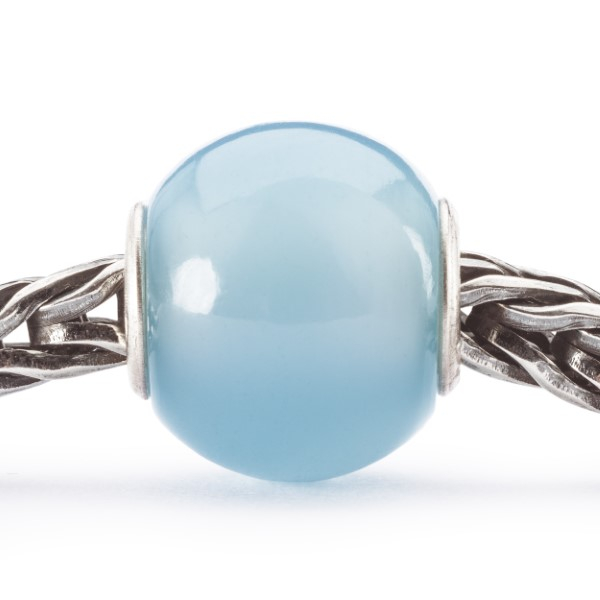 Trollbeads - Round Light Blue Agate