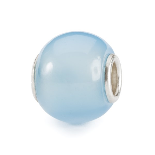 Trollbeads - Fall 2023 - Round Light Blue Agate