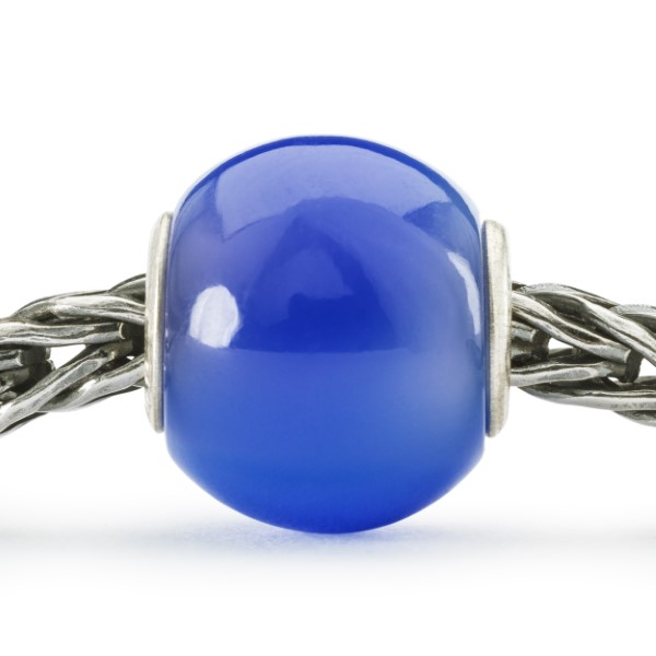 Trollbeads - Round Blue Agate