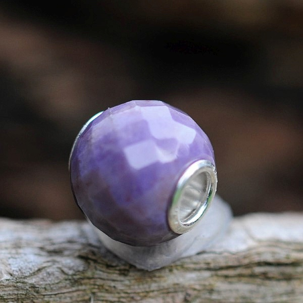Trollbeads - Runde Purple Jade, facettiert - WYSIWYG