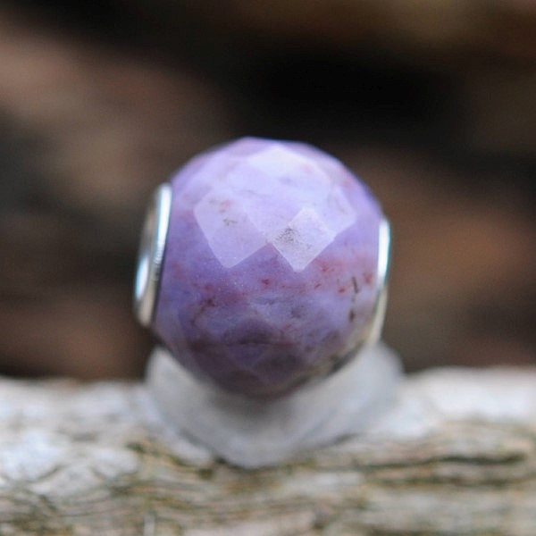 Trollbeads - Runde Purple Jade, facettiert