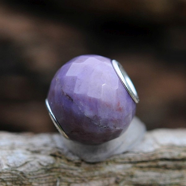 Trollbeads - Runde Purple Jade, facettiert - WYSIWYG