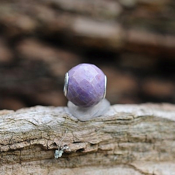 Trollbeads - Runde Purple Jade, facettiert