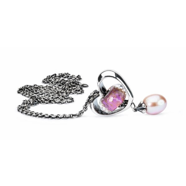 Trollbeads - Fantasy Halskette mit rosa Perle